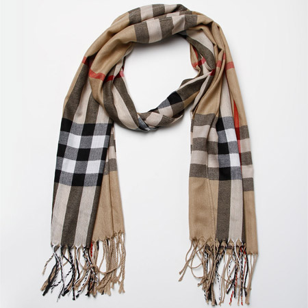 经典格围巾加工