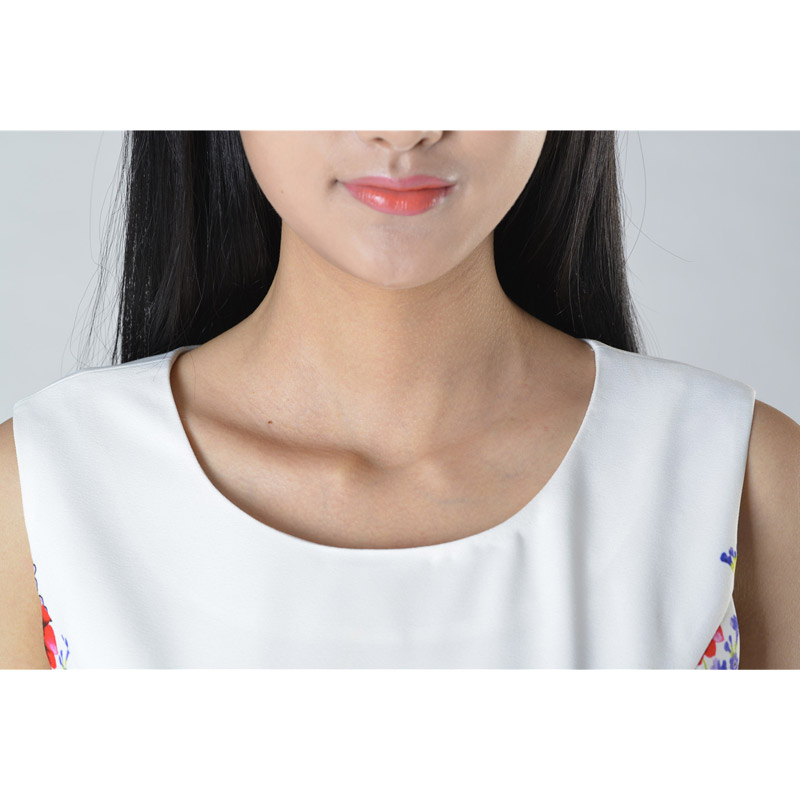 SY002印花车花连衣裙