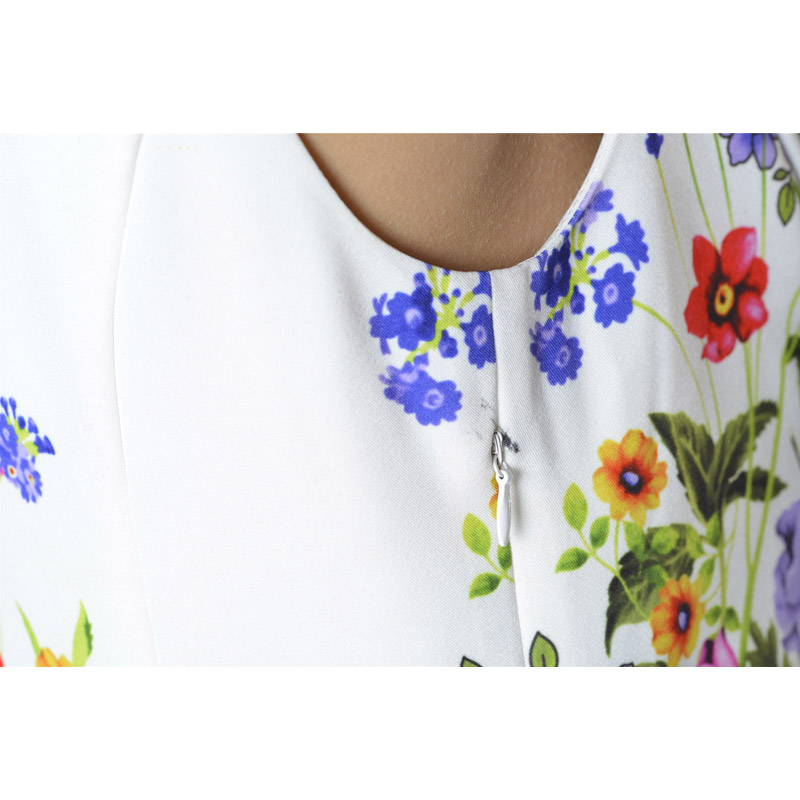 SY002印花车花连衣裙