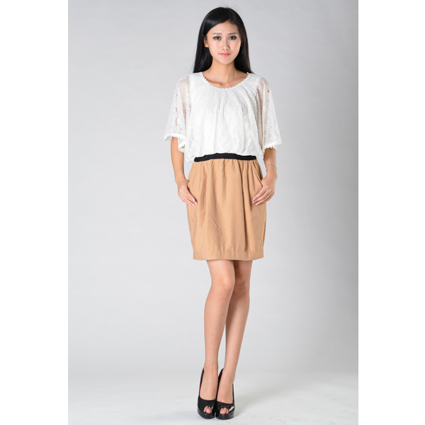 SY008撞厘士连衣裙正面效果 SY008撞厘士连衣裙正面效果