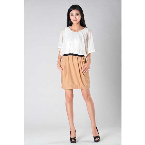 SY008撞厘士连衣裙正面效果 SY008撞厘士连衣裙正面效果