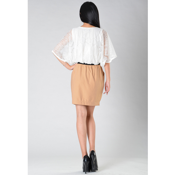 SY008撞厘士连衣裙背面效果 SY008撞厘士连衣裙背面效果