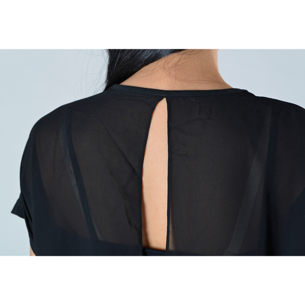 SY014针织车花订珠短袖细节图 SY014针织车花订珠短袖细节图