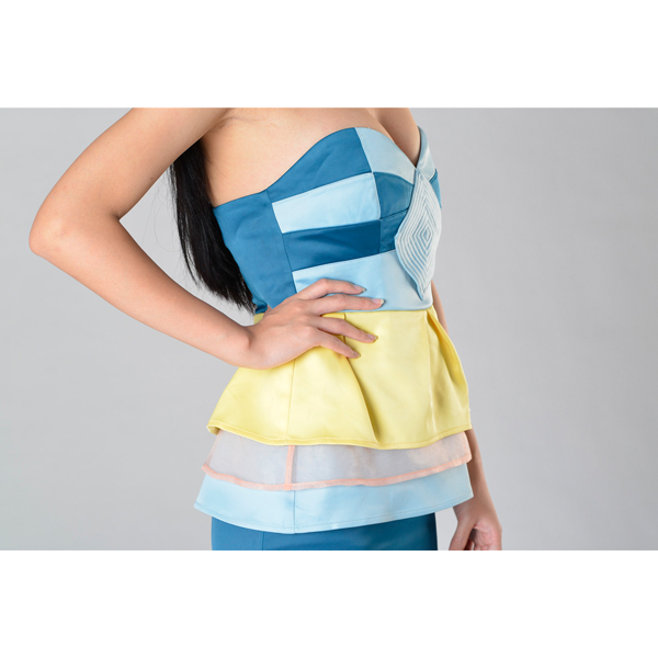 SY016四色露肩连衣裙细节图 SY016四色露肩连衣裙细节图